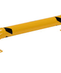 Premium 48X9X4 Low Profile Rack Guard Made For Pickup Trucks And Utility Trailers With Durable Multi Finish Pro Grade Build Smooth Handling And Secure Fit Built To Handle Daily Grind Tough As Nails, yellow cargo barrier with black accents.