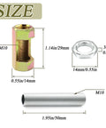 40-Piece Lamp Pipe Repair Kit For DIY Chandelier And Ceiling Light, Includes M10 Nuts And Nipples, Hex Lock Nuts, M10x30 And M10x50 Threads, Zinc Plated Carbon Steel Connector Hardware For Durable And Easy Install. M10 threaded lamp nipple, hex lock nut, and 50mm pipe