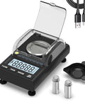 Pro Grade High Precision 100g Milligram Scale 0.001g Readability With 50g Calibration Weight USB And Battery Powered Includes Tare And Count