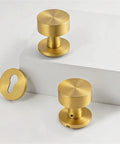 Silent Solid Brass Room Door Lock Handle Knob For Interior Doors Quiet Round Lock Set For Bedrooms And Bathrooms Premium Hardware