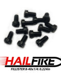 Rugged Eight Forty Socket Head Screws In Matte Black Oxide Finish With T15 Torx Star Drive For Tactical Picatinny Rails And Custom Firearm Rings Built Different For Every Shooter Pack Of Twelve Pieces, showing detail of fasteners.
