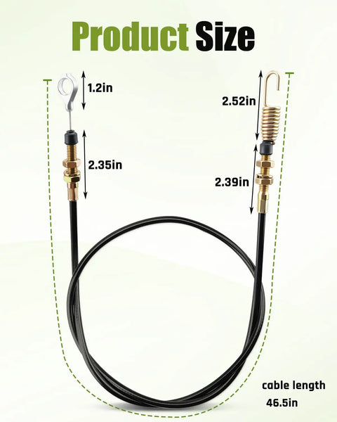 Power Rake Activation Cable 46.5 Inch Replacement Part 539106827 Fits Husqvarna Jonsered Redmax Poulan Craftsman Dethatcher