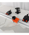 Heavy Duty 3200Mm Manual Tile Cutter For Large Format Porcelain Stoneware With Smooth Sliding Rails features a scoring tool and robust clamps.