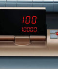 Close-up of digital display on Slick Money Counter With Smart Infrared Fake Note Detection Heavy Duty Cash Counting Machine.