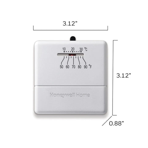 CT30A1005 Heat Only Manual Economy Thermostat Almond Finish 0.6 In Low Voltage Controls with Snap Action Switch