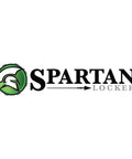 Spartan Locker logo featuring a green Spartan helmet and arrow, symbolizing heavy duty performance for Suzuki Samurai.