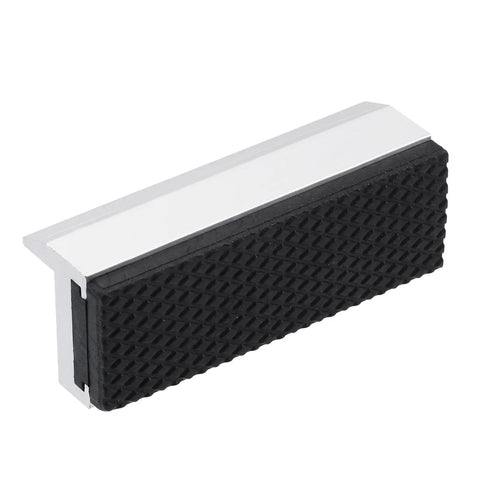 Rock Solid Magnetic Vise Jaws With Grippy Rubber Pads for 3 inch bench vises, featuring a durable aluminum alloy steel build.