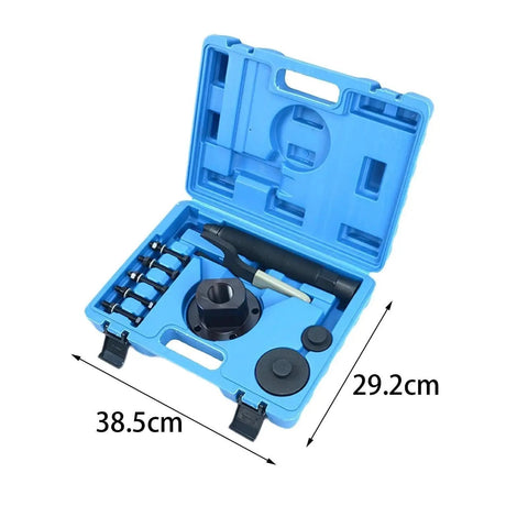 Pro Grade Wheel Bearing Tool Set With Remover And Extractor For Heavy Duty Bearing Separator And Puller Kit Durable Steel Construction in blue case