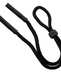 Adjustable Sports Eyewear Neck Strap Retainer for Glasses and Sunglasses with rubber connectors, black, 24-inch long, 0.25-inch thick