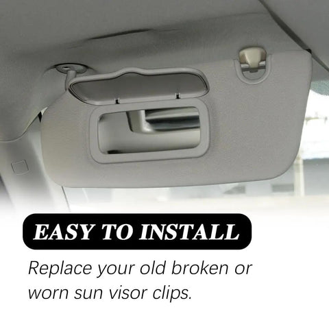 Two Pack Inner Sun Visor Clips Replacement Retainer For Most Cars, Upgraded Sun Visor Holder Hook installed in car