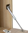 2Pack 90 Degree Hidden Flush Mount Hinges For 90 Degree Opening in zinc alloy on a wooden cupboard