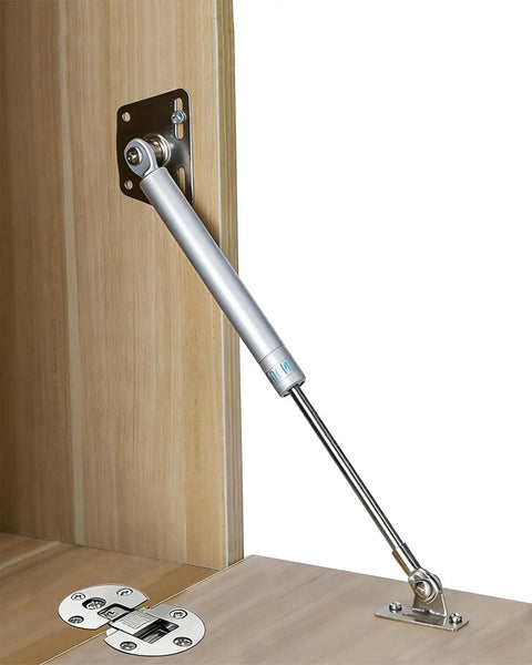 2Pack 90 Degree Hidden Flush Mount Hinges For 90 Degree Opening in zinc alloy on a wooden cupboard