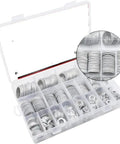Heavy Duty Aluminum Flat Washer Kit For Automotive Oil Drain Plugs M6 M8 M10 M12 M14 M16 M18 M20 320 Piece Set Gasket And Washer Pack For Auto Repair And Maintenance in plastic organizer case