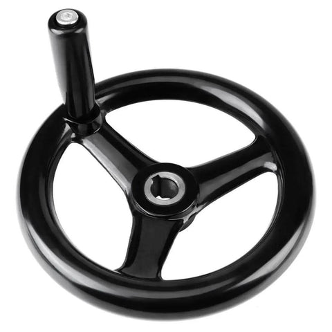 Three Spoke Plastic Hand Wheel With Revolving Handle for Milling Machines CNC Drill Press And All Manual Machines Universal Fit Lathe