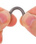 Top Notch 6 Pcs Sewroro Washing Machine Door Boot Seal Spring Clamp Replacement Kit, Front Load Washer Retaining Ring Repair That Holds Tight And Makes Cleaning Easy For Any Home Fixer Uppers. Silver spring clamp held between fingers