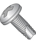 Thread Cutting Screw Type 23 Pan Head Phillips Drive in Eighteen Eight Stainless Steel Plain Finish Size Eight Thirty Two Thread One Quarter Inch Long Pack of Fifty