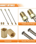 Built Tough 10 Inch Stainless Steel Hard Brake Line Three Pack With 3/16 Inch Inverted Flare Fittings For A No Stress Swap And Keep Your Daily Driver Safe On The Street Right Now, with copper pipe fittings and connectors.