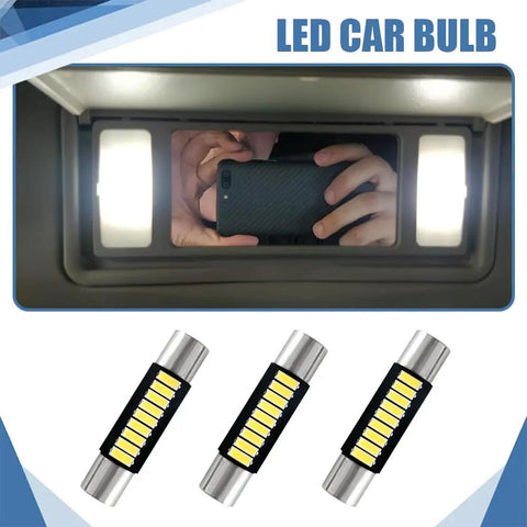 Six Pack Festoon LED Car Bulbs 28Mm And 29Mm 6614F Ultra Bright 9 SMD 4014 Chips for vanity mirror dome light installation