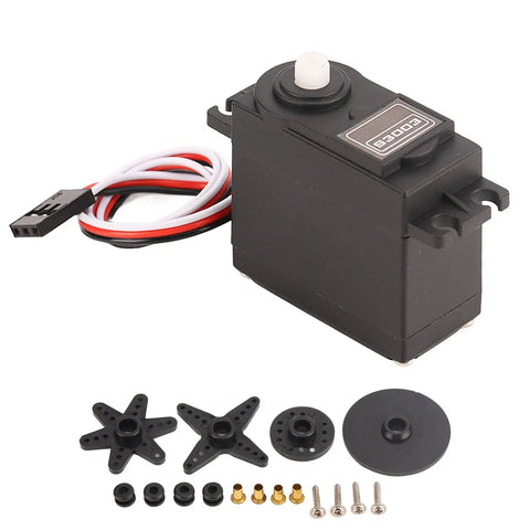 High Octane RC Servo Motor Ultra Quiet Precision Steering Compact Lightweight Frame Built Like A Tank For RC Cars And Boats Zero Lag Full Throttle Performance with accessories.