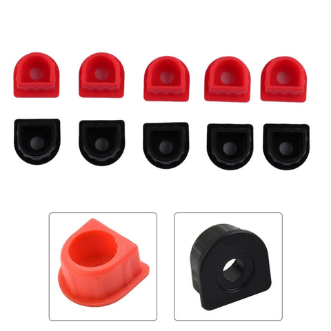Red And Black Weatherproof Connector Dust Covers Kit, 10 Pieces For 50A To 350A Cable Runs layout with close-up views