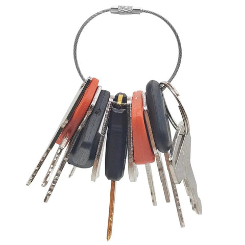 12 Pcs Heavy Equipment Key Set for Construction Pros with ignition keys on wire ring for Cat Caterpillar Komatsu Volvo