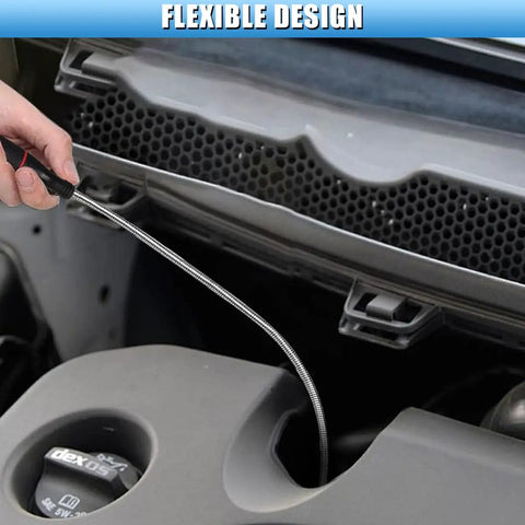 Flexible Magnetic Pickup Tool 24 Inch Bendable Snake Grabber used in car engine for hard to reach areas