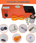 Killer Desktop 3D Filament Extruder Machine With 120 Watt Power And Adjustable Speed Settings accessories including power cable and container.