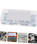 260 Piece Hydraulic Grease Fitting Kit With Straight And Angled Nozzles for Cars Trucks and Machinery in storage case