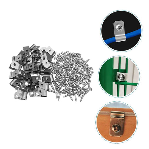 Beefy Heavy Duty Stainless Steel Wire Clips For Garden Fence And Wire Fencing Quick Assembly And Removal Clamps Pet Cage Fixing Clips