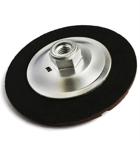 5 Inch Diamond Dry Grinding Wheel With Ceramic Bond Cup Edge Polishing Disc For Angles Grinders close-up view of attachment side.
