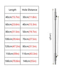 Heavy Duty Built Tough Stainless Steel Push Pull Door Handle For Two Sided Front Patio And Barn Doors 39 Point 4 Inches Black Contemporary Pull Bar Easy Install Drill Two Holes With Longer Screws Included DIY Friendly size chart
