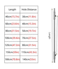 Two Sided Stainless Steel French Door Handles 70.8 Inch Long Black Finish Push Pull Front Door Hardware dimensions chart
