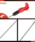 Automatic 4 Speed Transmission Dipstick For Chevy GMC And Cadillac Rigs Like Silverado, red handle and metal stick details
