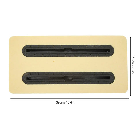 Beefy Lightweight PVC Foam Box For Hydrofoil Mounting, Stable Track Rail Box, Heavy-Duty Black Finish, Dimensions Shown
