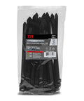 Pack of Ultra Heavy Duty UV Cable Ties Set Of 50, 250 Lb Tensile Strength, 8.9 Inch Black Nylon Tie Straps For Indoor Outdoor Use
