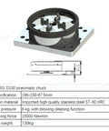 ER Arc Head Pneumatic Chuck For EDM Spark Machines And CNC Chucks With ER Three R Interface Electrode Clamping Precision Pro Grade High Performance Chucking Reamers, steel construction specifications