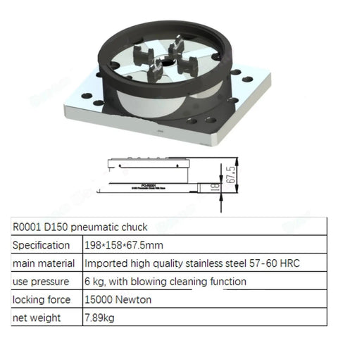 ER Arc Head Pneumatic Chuck For EDM Spark Machines And CNC Chucks With ER Three R Interface Electrode Clamping Precision Pro Grade High Performance Chucking Reamers, steel construction specifications