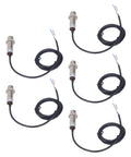 Inductive Proximity Switch Kit With 10mm Sensing Distance 2 Wire Normally Open IP65 Proximity Sensor For AC DC 0 To 250V 150Hz 400mA Output Rock Solid ABS And Aluminum Alloy Housing Easy Mount, 5-pack