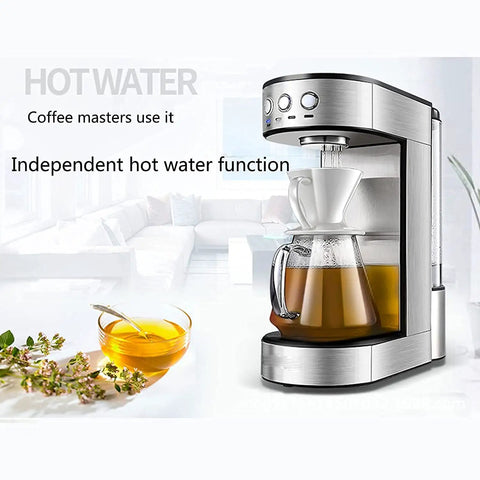 Solid Build Fully Automatic Bean To Cup Coffee Machine In Stainless Steel With Adjustable Grind And Precise Temp Control For Top Shelf Espresso Drinks with independent hot water function.
