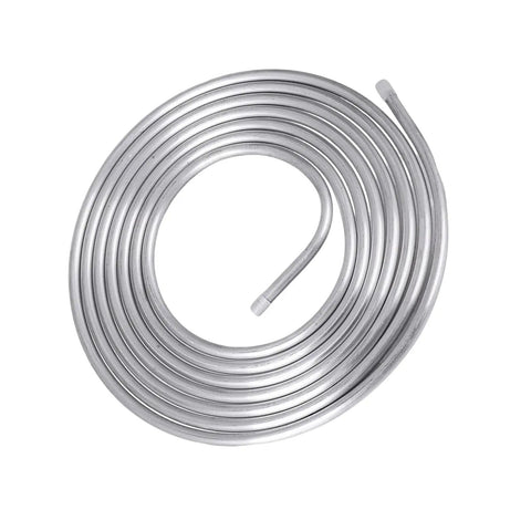 Three Eighths Inch Sixteen Foot Aluminum Brake Line Tubing For Auto And Motorcycle Hydraulic Braking Systems coiled form