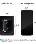 Compact Locking Cash Box For Coins And Meds With A Secure Keyed Lock, Tiny Yet Sturdy Steel Money Box, size comparison with phone