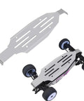 Losi Micro B 1/24 2WD RC Car Chassis Frame Upgrade Kit Stainless Steel Guard Plate next to assembled micro buggy chassis