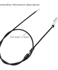 Seven Eighths Inch Thumb Throttle Cable For 22mm Handlebar, 46.5 Inch Long Wire With About 2.93 Inch Metal Section, coiled view