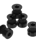 Kick Your 3D Printing Up A Notch With This Killer 5PC Timing Belt Pulley Kit Made From Durable Black Aluminum Alloy For Smooth Gt2 Drive And Rock Solid Performance On All Your Wild DIY Maker Projects. 5-piece black aluminum GT2 timing pulleys, 6mm belt width