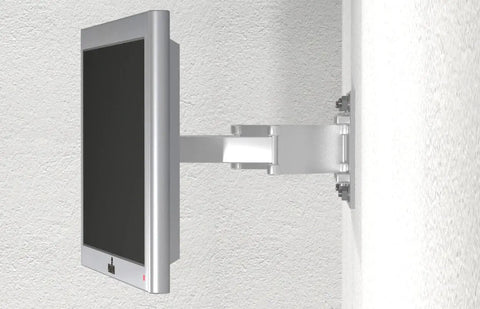 Heavy Duty Wall Anchor Assortment Kit With Smart Divider Box For Drywall Plaster And Hollow Studs Two Hundred Ten Pieces To Nail Every Diy Build and secured TV mount on white textured wall.