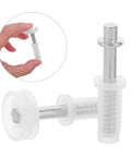 Bi Fold Door Repair Kit Four Pieces Top Guide Roller Pivot Hinge Universal Bifold Closet Door Hardware Upgrade Easy Install Makes Repairs A Snap Handymen Replacing Old Broken Parts Cost Effective Solution Fix It Now Smooth Run Forever white pivot roller set
