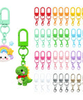 36 Pcs Colorful Swivel Snap Hooks Lobster Claw Clasps For Diy Crafts Jewelry Making Bag Charms rust proof zinc alloy  heavy duty keychain findings.