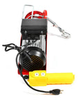 Built Tough 1500 Lb Overhead Electric Hoist Lift Crane For Garage Engine Work, Remote Control Winch With Emergency Stop