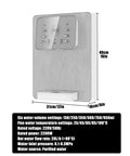 Side view of wall mounted instant hot water dispenser with 2200W heating, control panel, and child lock indicator.
