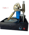 Kickass Mini Gemstone Faceting Machine With Easy Speed Controls And A Quiet Copper Motor That Makes Professional Lapidary Polishing And Fine Grinding A Total Breeze, showcasing the precision tool's components.